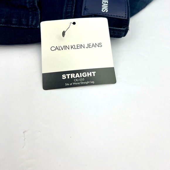 CALVIN KLEIN JEANS, STRAIGHT LEG, BLUE JEANS, STRETCH, SITS AT WAIST, 38W, 34L - Picture 13 of 15